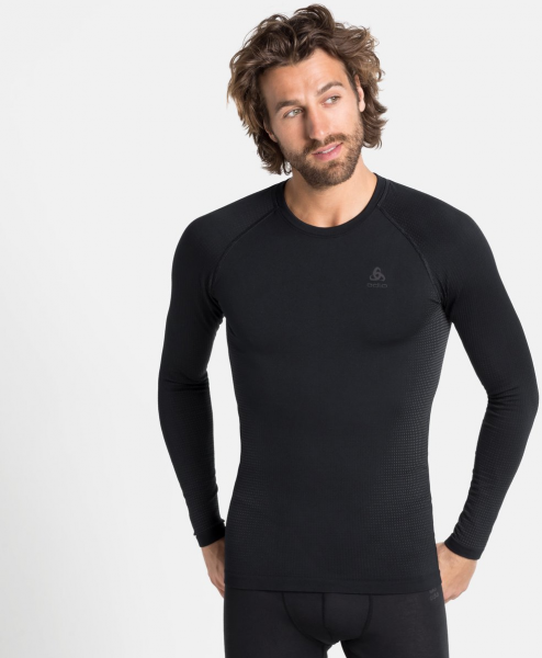 ODLO Herren Unterhemd BL TOP Crew neck l/s PERFORMAN