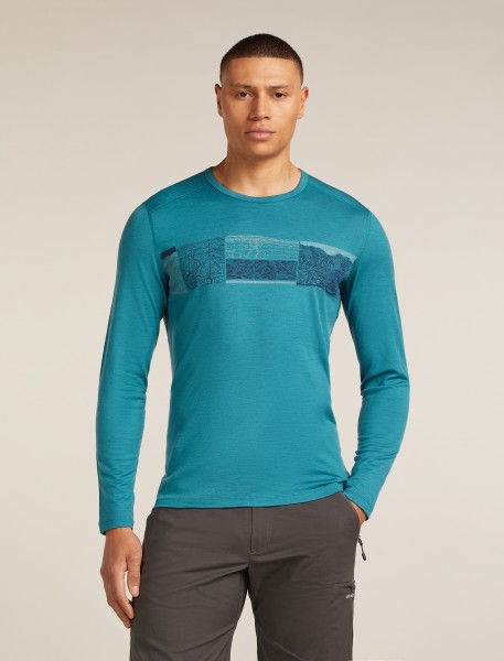 ICEBREAKER Men Merino 200 Oasis LS Crewe Elevation Line